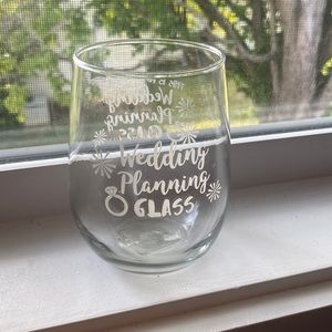 Wedding Planning Stemless Wine Glass